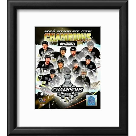 Cup Champion Wall 2008-09 Pittsburgh Penguins Stanley Cup Champions Framed Photographic Print Wall Art ()