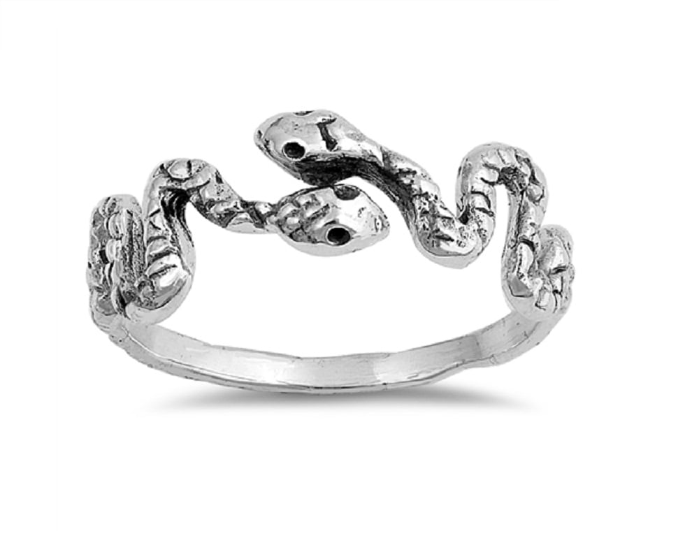 Two Sterling Silver Wavy Stacking Rings by Fossil