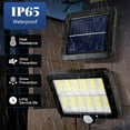 thumbnail image 6 of Solar Lights Outdoor,1.5W 120COB IP65 1500mAh Battery Solar Motion Sensor Security Lights,Waterproof Flood Lights for Outside Garden Patio Yard Garage,2Pack, 6 of 11