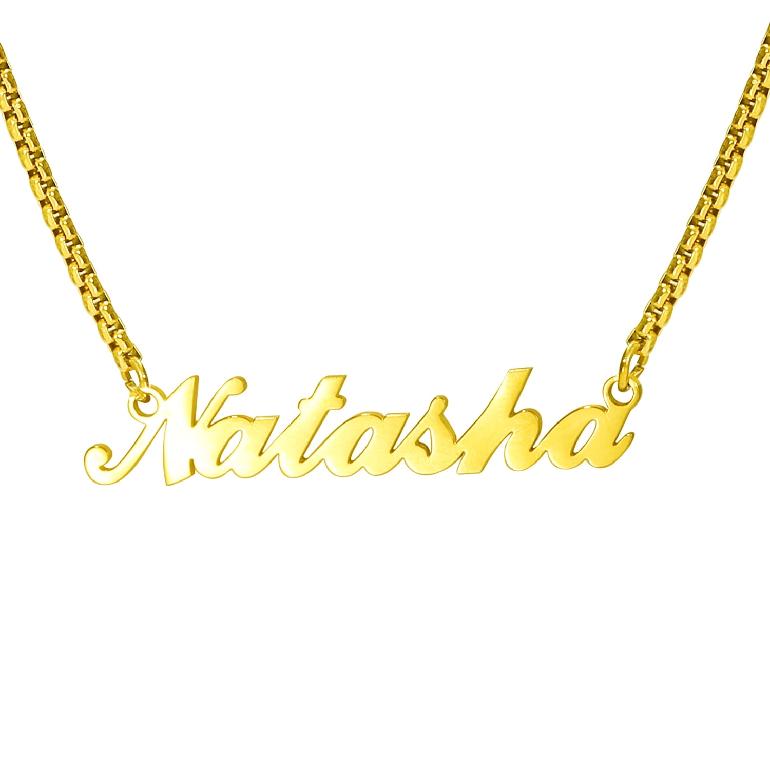 Stainless Steel Custom Name Necklaces Personalized Square Pearl Chain Necklace Handmade Nameplate Pendant Necklaces for Men Women