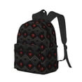 thumbnail image 2 of Haiem Red Poker Lightweight Backpack for School, Classic Basic Water Resistant Casual Daypack for Travel with Bottle Side Pockets, 2 of 8