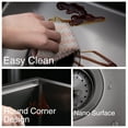 thumbnail image 3 of 33 in Drop-In Double Bowl Gunmetal Black Stainless Steel Workstation Kitchen Sink with Black Spring Neck Faucet, 3 of 6
