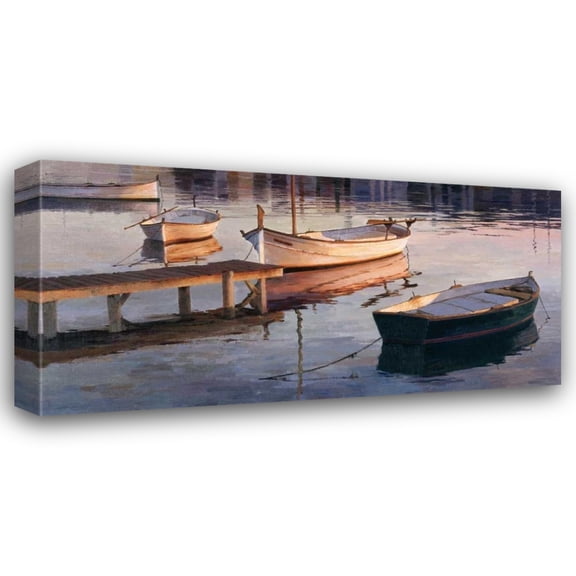 Poch Romeu 18x11 Gallery Wrapped Canvas Wall Art Titled - Barques al Port