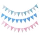 thumbnail image 3 of Xiao Hua Paquete de 2 banderines triangulares amarillos para decoración de fiestas, banderines para Año Nuevo, cumpleaños, guardería, aula, aniversario, graduación, 12 unidades, 10 pies, 3 of 3