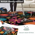 thumbnail image 5 of Colorful Mexico Outdoor Rug for Patio/Deck/Porch, Non-Slip Large Area Rug 5 x 8 Ft, Modern Abstract Flowers Leaf Orange Green Indoor Outdoor Rugs Washable Area Rugs, Camping Rug Carpet Runner, 5 of 8