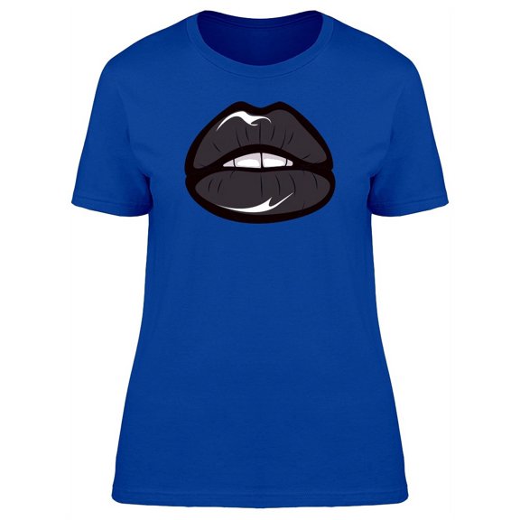 Black Glamour Lips T-Shirt Women -Image by Shutterstock, Female x-Large