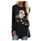 thumbnail image 2 of Puntoco Navidad Mujer Moda Tallas grandes Estampado Cuello redondo Manga larga Camiseta Blusa Puntoco Puntoco-4863, 2 of 5