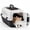 White Black, variant on LiteHaven 23" Hard-Sided Pet Carrier for Small Dogs & Cats, Airline Approved Travel Crate with Enhanced Security Latches, Front & Top Load Wire Door, Food Bowl for Traveling, Hiking, Camping