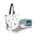 thumbnail image 2 of FORMRS Womens Canvas Tote Bag with Zipper Inner Pocket Shoulder Handbag, Christmas Forest, 2 of 7