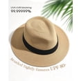 thumbnail image 3 of Sombrero de playa de paja FURTALK para mujer y hombre, 3 of 8