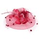 thumbnail image 5 of de malla con cintas de malla y s para mujer Pillbox Knot Derby Hat Vino rojo Zulema Gorra de cóctel de boda, 5 of 8