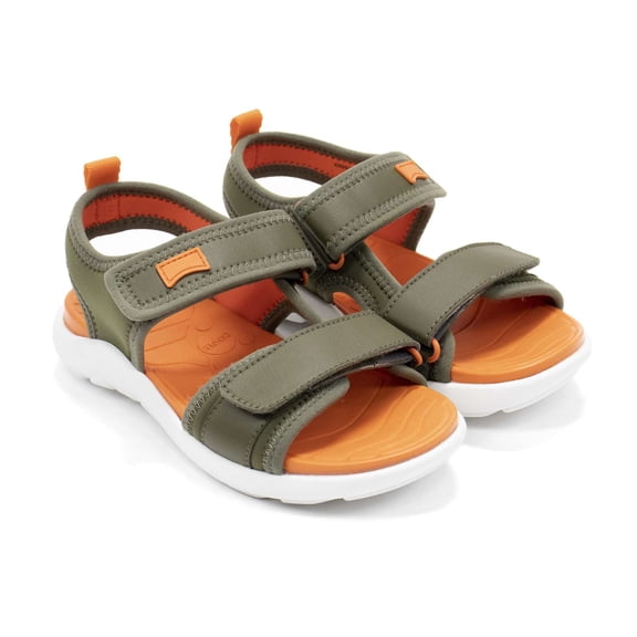Camper Boys Wous Sandals, Military Green,3 M US
