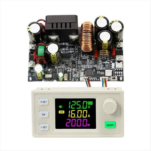 Convertidor Reductor-Elevador de CC XY12522, Fuente de Alimentación Regulada Ajustable CNC, Módulo de Carga Solar de Corriente de Voltaje Constante.