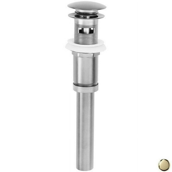 Westbrass D410A-03 Euro Mushroom Lavatory Drain with Overflow - Polished Brass