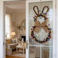 thumbnail image 7 of YingYouFu Easter Bunny Wreath Spring Bunny Shaped With Cute Rabbit Ears Artificial Greenery Wreath for Front Door Summer Farmhouse Holiday Wall Home Window Decor 15.7 inch, 7 of 7