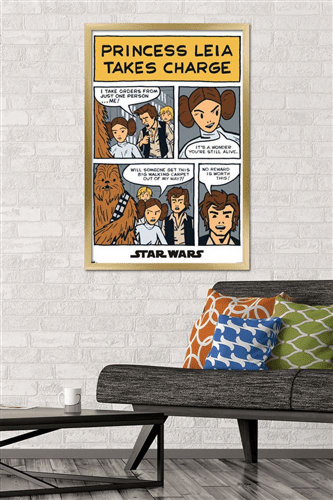 Star Wars: A New Hope - Comic Panel Wall Poster, 22.375" x 34", Framed