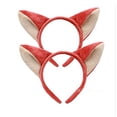 thumbnail image 4 of Diademas de Halloween, 4 diademas de orejas de zorro, aro de pelo con orejas de animales, bonito aro de cabeza, accesorios creativos para el pelo de dibujos animados para fiestas de cosplay, 4 of 5