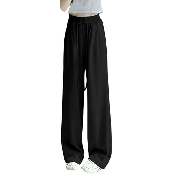 HNMKIU Stylish Women's Casual Pants Relaxed Fit Versatile Straight Leg Everyday Comfy Bottoms for Effortless Style