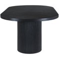 thumbnail image 5 of Pemberly Row Modern / Contemporary Black Oak Wood Dining Table, 5 of 7
