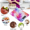 thumbnail image 4 of High Precision Digital Kitchen Scale Tempered Glass Food Scale Multifunction Scale Small Kitchen Appliances Pink and Blue Tie-dye Pattern, 4 of 7