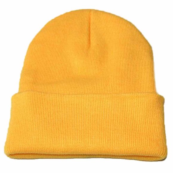Fgnfyis Unisex Slouchy Knitting Beanie Hop Warm Winter Ski Hat Baseball Caps Yellow