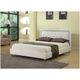 thumbnail image 3 of Best Master Furniture Upholstered Platform Bed, White Faux Leather, Queen, 3 of 3