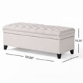 thumbnail image 3 of Storage Ottoman Bench, Foot Rest with Legs, 18.3 X 50 X 20.5 Inches, Tufted End of Bed Bench Storage Chest for Living Room, Bedroom, Entryway, 3 of 8