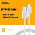 thumbnail image 1 of Cable de datos QCY Blanco, 1 of 6