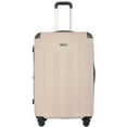 thumbnail image 2 of Travelers Club 3-Piece ABS Spinner Expandable Luggage Set w/ Cup Holder and USB Port -Mushroom Beige, 2 of 14