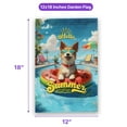 thumbnail image 5 of Hello Summer Toy Fox Terrier Pool Day on Watermelon Float Garden Flag 12x18in Double Sided Dog Lover Outdoor Decor - 13008, 5 of 5