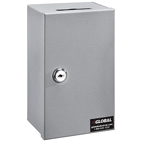 Drop-In Key Control Box, Keyed Alike, Gray, 4-3/8"Wx3-1/4"Dx7-1/4"H
