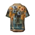 thumbnail image 2 of Fotbe Charming Daisy Bouquet Art print Short Sleeve Button Down Shirts for Men Casual Summer Beach Wrinkle Free Shirt-Large, 2 of 7