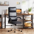 thumbnail image 2 of Gymax Ergonomic Leather Office Chair Executive Chair w/ Adjustable Lumbar Support, 2 of 10