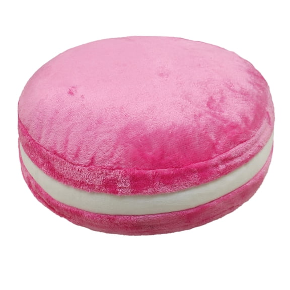 Mainstays Plush Macaron Shaped Throw Pillow, 12" Round, Pink