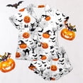 thumbnail image 2 of JAJAHO Girls Pajamas Sets Halloween Sleepwear Sizes 3-13 Tie Front Ruffle Short Sleeve Top Shorts 2 Piece Set, 2 of 7