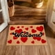 thumbnail image 1 of Valentines's Day Heart-shaped Entrance Mat Romantic Welcome Doormat Non-slipss Rug Suitable For Bathroom And Home Front Door Decoration 23.6x15.7 Inches, 1 of 6