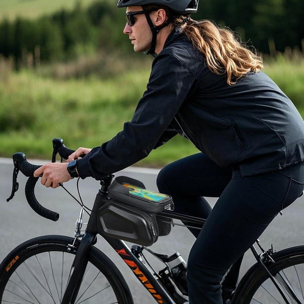 Sacoche Vélo Triangle Avant 1,5L – 20x20x27 Cm, Polyester Imperméable, 3 Sangles Réglables – VTT, Route, Électrique