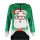 thumbnail image 3 of Blusa informal de manga larga con cuello en V y cremallera para mujer Pompotops gfhjh20700, 3 of 3