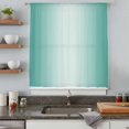 thumbnail image 5 of Turquoise Ombre Sheer Curtains 54 Inches Long, Modern Gradient Abstract Art Light Filering Curtains, Breathable Simi Curtain Privacy Drapes for Kitchen Bathroom Nursery Small Window Treatment, 5 of 9