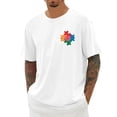thumbnail image 3 of Telankuip Unisex Awareness Gift T Shirts for Men Womens Crew Neck Short Sleeve T-Shirt Loose Comfortable Breathable Summer Casual Graphic Tee Tops Streetwear White XS, 3 of 6