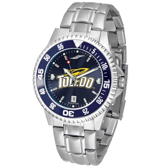 Navy Toledo Rockets Competitor Steel AnoChrome Color Bezel Watch