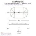 thumbnail image 6 of Kozyard 15ft Large Patio Umbrella with Solar Lights Outdoor Umbrella Effortless Crank Lift, Sturdy Weather-Resistant Canopy for Garden Deck Poolside Patio (Beige W/SolarLight), 6 of 9