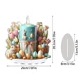 thumbnail image 3 of 2D Flat Acrylic Easter Bunny & Egg Table Decor - Spring Rabbits & Egg Design With Stable Base, Acrylic Material For Lasting Use - For Family Gatherings, Holiday Parties, Desktop,, 3 of 7