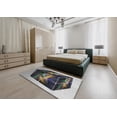 thumbnail image 4 of Ahgly Company Indoor Round Patterned Black Novelty Area Rugs, 5' Round, 4 of 6