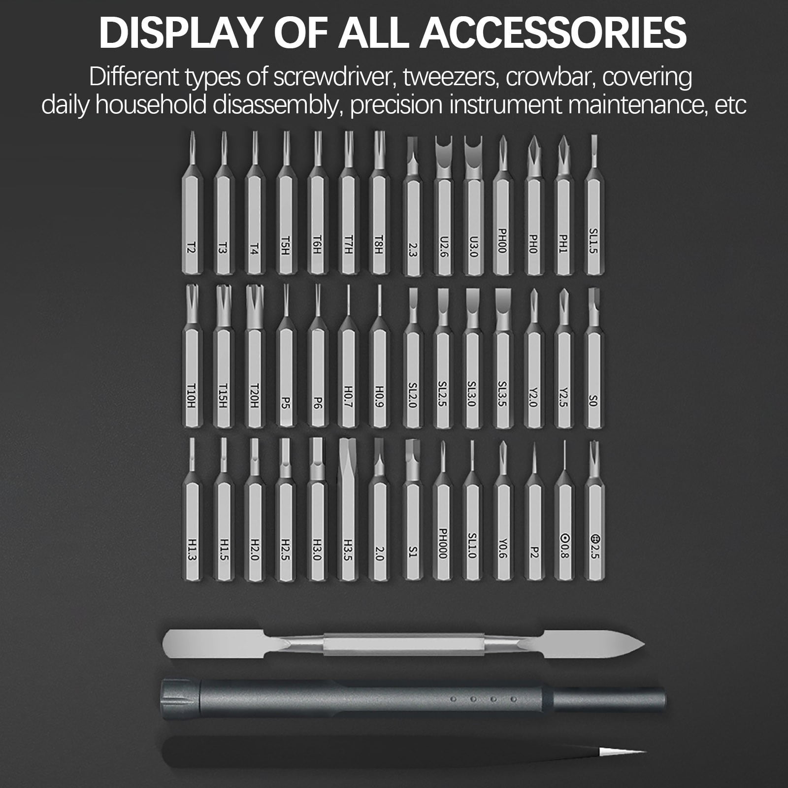 YZEGDCH Mini Screwdriver,Cordless Precision Screwdriver Set, 44 in1 Magnetic Bits,Small Repair Tool Kit with Magnetic Storage,LED Display for Electronics Computer,Phone,Glasses,Watch, Men Gift