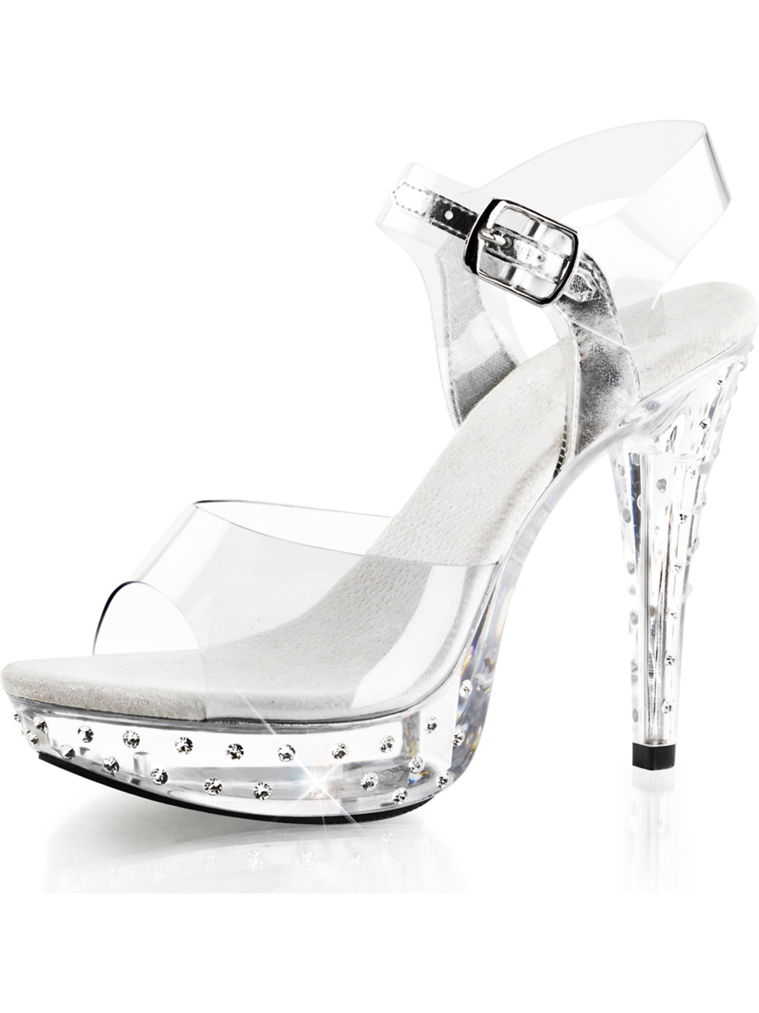 clear plastic shoes with rhinestones