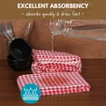 thumbnail image 6 of Native Fab 12 Pack Gingham Check Plaid Kitchen Towel - Soft Cotton - Washcloths - 16x26 - Red, 6 of 7