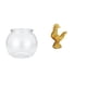 thumbnail image 1 of Acuario de escritorio,Pecera pequeña transparente,pecera,jarrón,mesa,Tanque de peces Contenedor de acuario transparente Hogar,Escultura de pollo,Escultura de pollo,decoración del, 1 of 8