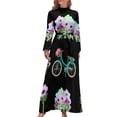 thumbnail image 2 of Flores de primavera y bicicleta Vestido largo Vestidos para fiesta de bodas Vestidos de noche para mujer 2024 Vestidos de verano para mujer, 2 of 5
