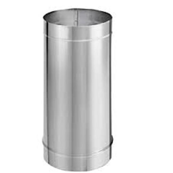 6 dia. DuraBlack Stove Pipe 24 in. Single Wall - Stainless Steel
